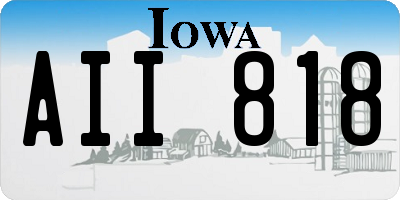 IA license plate AII818