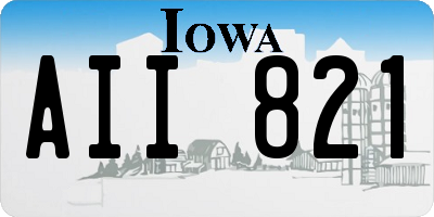 IA license plate AII821