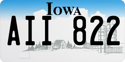 IA license plate AII822