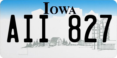 IA license plate AII827