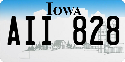 IA license plate AII828