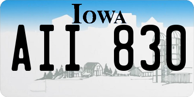 IA license plate AII830