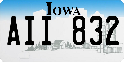IA license plate AII832