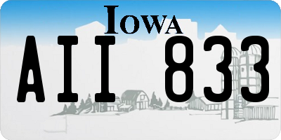 IA license plate AII833