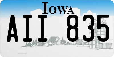 IA license plate AII835