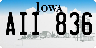 IA license plate AII836