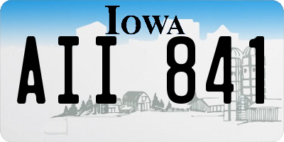 IA license plate AII841