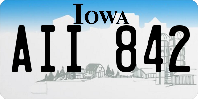 IA license plate AII842