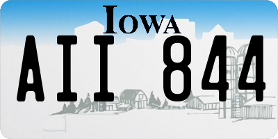 IA license plate AII844