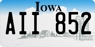 IA license plate AII852
