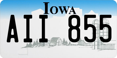 IA license plate AII855