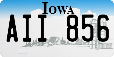 IA license plate AII856