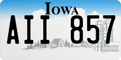 IA license plate AII857