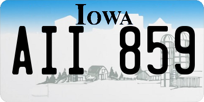 IA license plate AII859