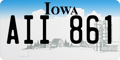 IA license plate AII861