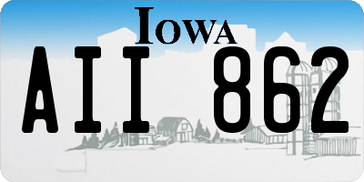 IA license plate AII862