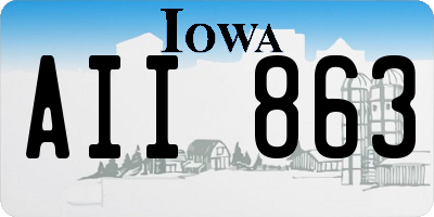 IA license plate AII863