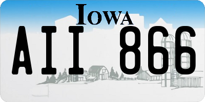 IA license plate AII866