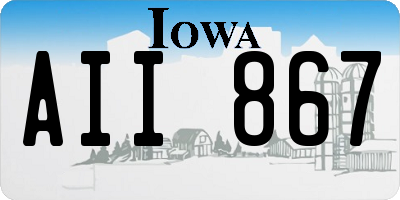 IA license plate AII867