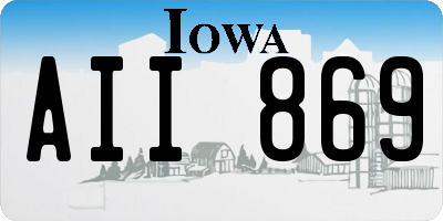 IA license plate AII869