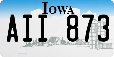 IA license plate AII873
