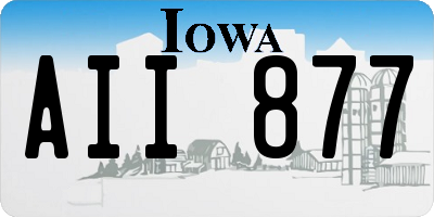 IA license plate AII877