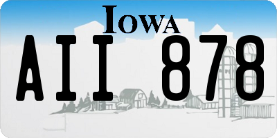 IA license plate AII878