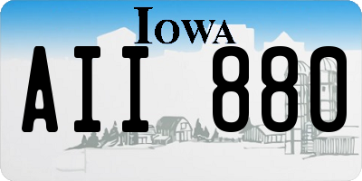 IA license plate AII880