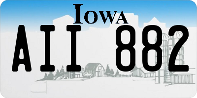 IA license plate AII882