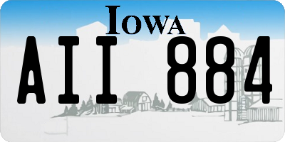 IA license plate AII884