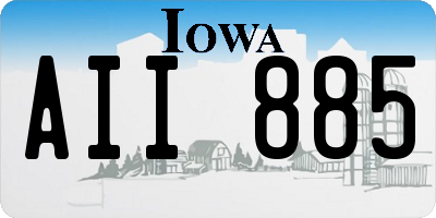 IA license plate AII885