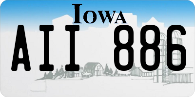 IA license plate AII886