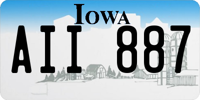 IA license plate AII887