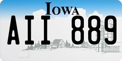IA license plate AII889
