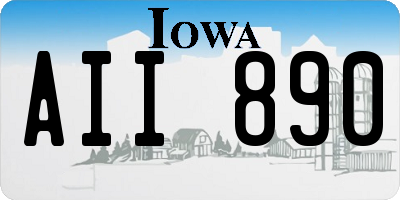 IA license plate AII890
