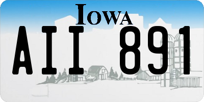 IA license plate AII891