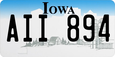 IA license plate AII894