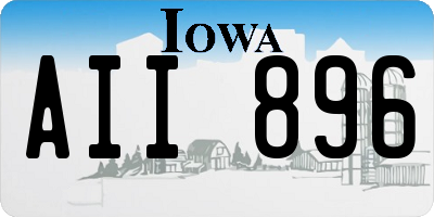 IA license plate AII896
