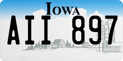 IA license plate AII897