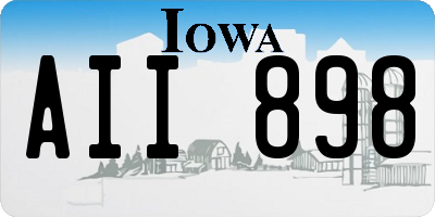 IA license plate AII898