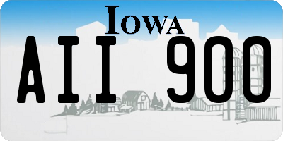 IA license plate AII900