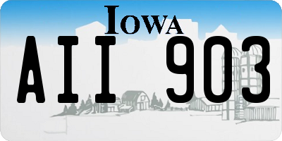 IA license plate AII903