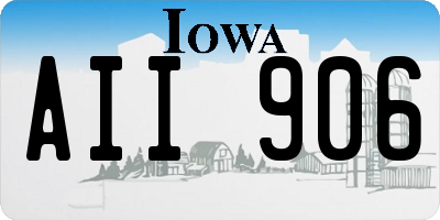 IA license plate AII906