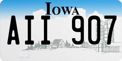 IA license plate AII907