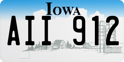 IA license plate AII912