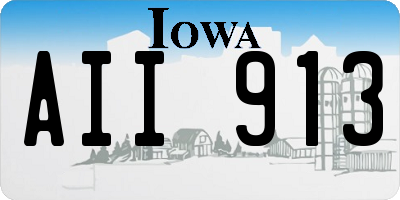 IA license plate AII913