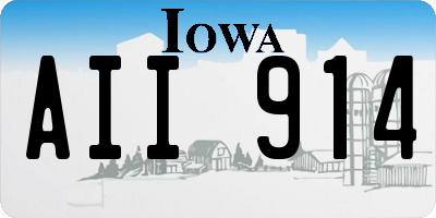IA license plate AII914