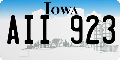 IA license plate AII923