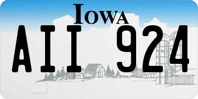 IA license plate AII924