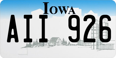 IA license plate AII926